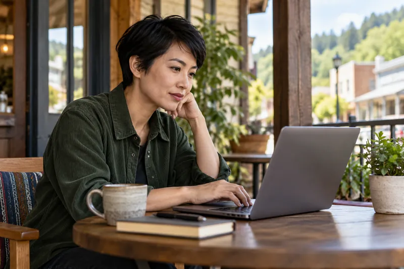 A person writing a message to a website editor