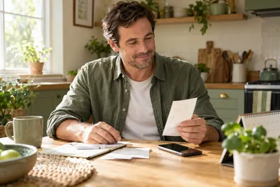 A person checking payment records