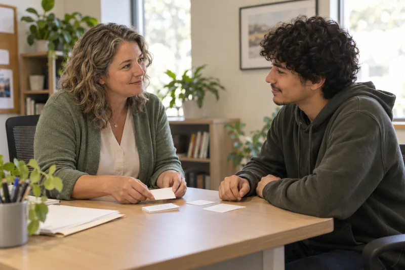 A person preparing documents for a loan application