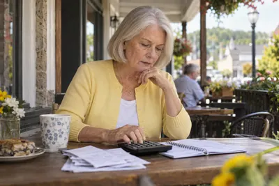 A person reviewing a household loan budget