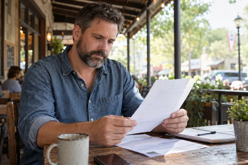 A person reviewing medical billing and payment options