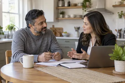 People discussing a financial question