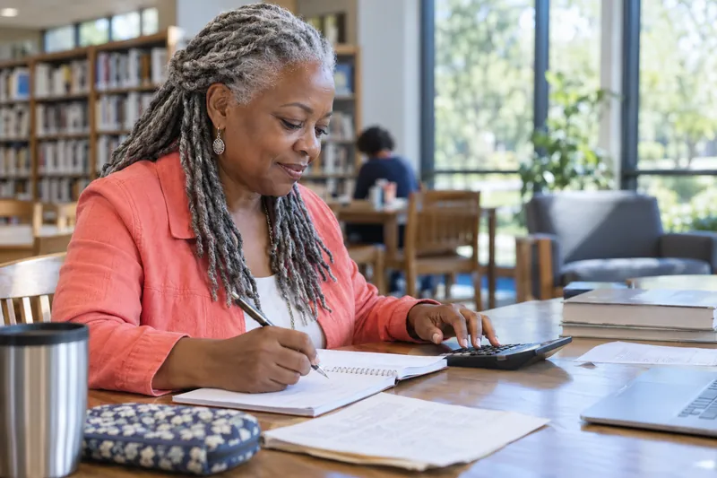 A person reviewing a household loan budget