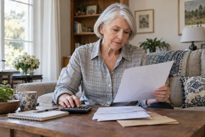 A person reviewing insurance cancellation paperwork