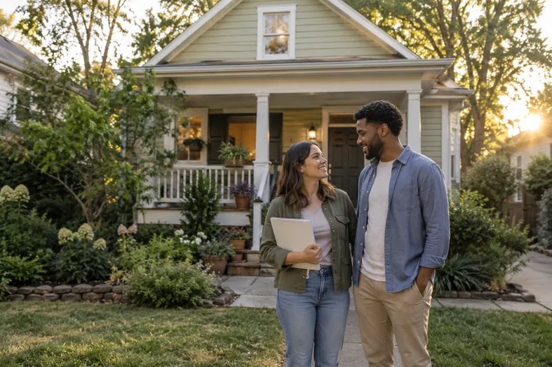 People reviewing home and mortgage paperwork